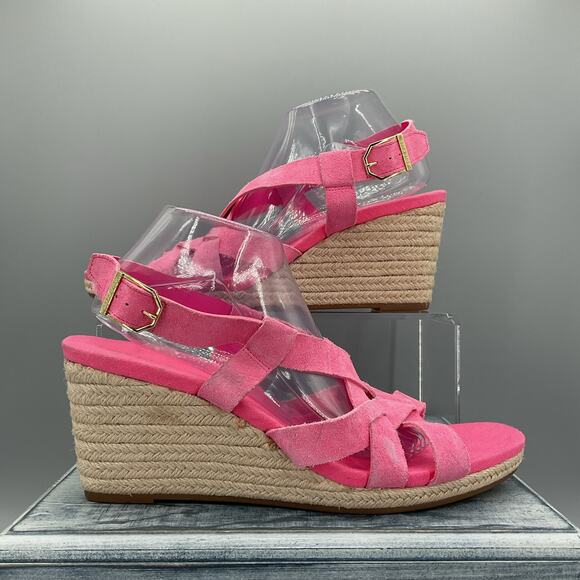 NEW Cole Haan Women’s Crystal Wedge Sandals Pink Size 11B - Picture 1 of 10